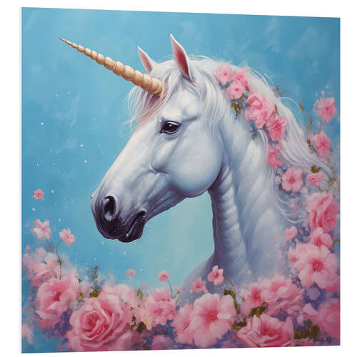 Quadro em PVC Unicorn with Roses