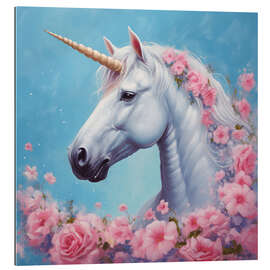 Gallery print Unicorn with Roses