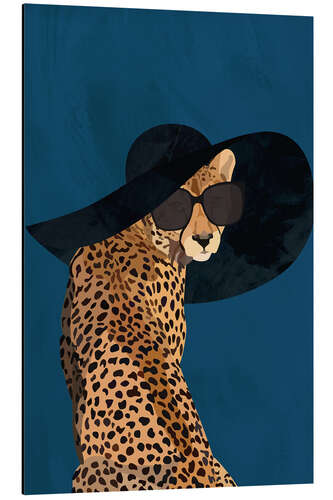 Alumiinitaulu Cheetah in a Hat and Sunglasses