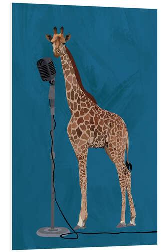 Foam board print Giraffe Microphone