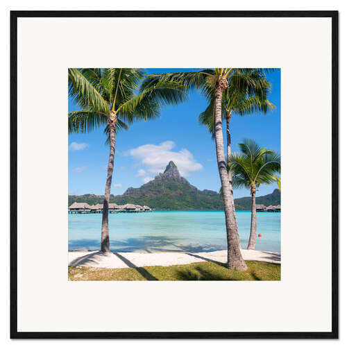 Impression artistique encadrée Mount Otemanu on Bora Bora