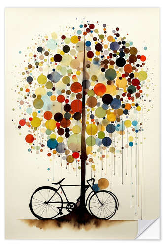Wall sticker Old Bike on the Confetti Tree