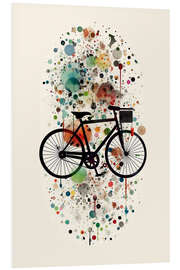 Foam board print Bicycle on Colorful Confetti