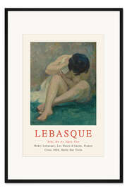 Gerahmter Kunstdruck Portrait of Kiki (Naked on a Green Carpet)