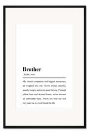 Gerahmter Kunstdruck Definition Bruder (englisch)
