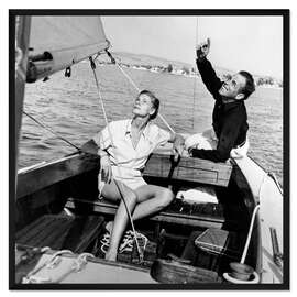 Gerahmter Kunstdruck Lauren Bacall und Humphrey Bogart, 1946