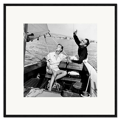 Framed art print Lauren Bacall and Humphrey Bogart, 1946