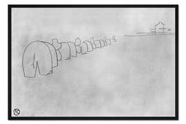 Gerahmter Kunstdruck Theorie der Elefanten, 1896