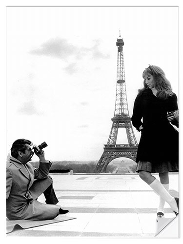 Wall sticker Daniel Gelin's Photo Shooting of Mireille Darc, 1966