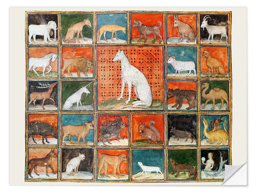 Adesivo murale The Properties of Beasts: The Mammals, ca. 1415