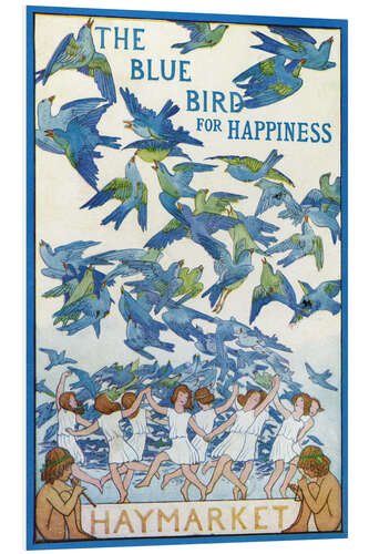 Foam board print The Blue Bird for Happiness