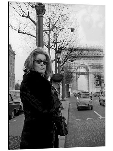 Cuadro de aluminio Catherine Deneuve in Paris, 1966