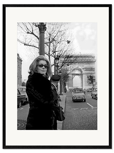 Impresión de arte enmarcada Catherine Deneuve in Paris, 1966