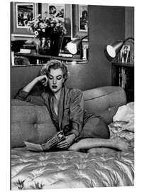 Magnettafel Marilyn auf dem Sofa