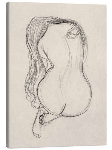 Canvas print Seated Female Nude II, Sketchbook Study