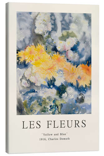 Leinwandbild Yellow & Blue - Les Fleurs Collection