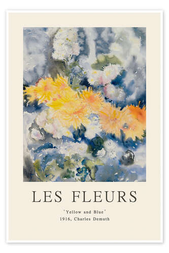 Poster Yellow & Blue - Les Fleurs Collection