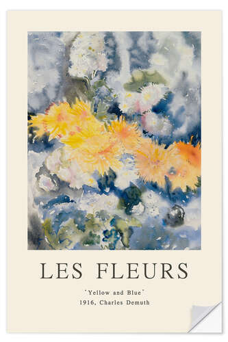 Wall sticker Yellow & Blue - Les Fleurs Collection