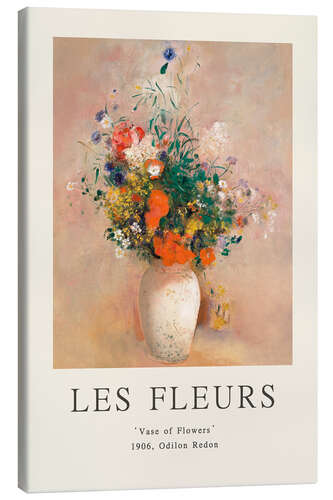 Canvas print Vase of Flowers - Les Fleurs Collection
