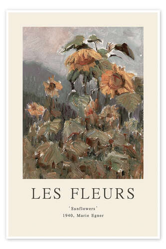 Póster Sunflowers - Les Fleurs Collection