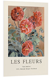 Cuadro de PVC Red Dahlias - Les Fleurs Collection