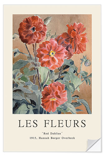 Wall sticker Red Dahlias - Les Fleurs Collection