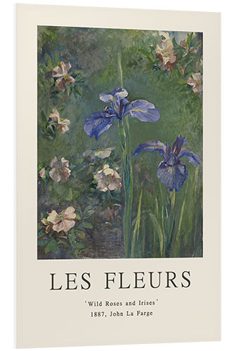 Tableau en PVC Wild Roses and Irises - Les Fleurs Collection