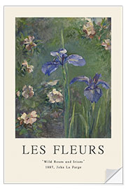 Wall sticker Wild Roses and Irises - Les Fleurs Collection