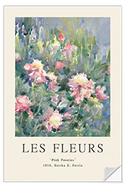 Selvklebende plakat Pink Peonies (Les Fleurs Collection)