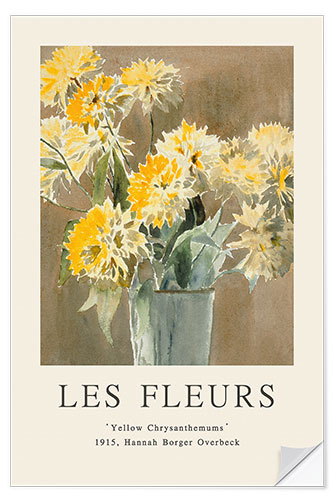 Sticker mural Yellow Chrysanthemums, 1915