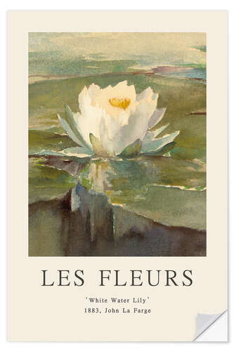 Autocolante decorativo White Water Lily, 1883