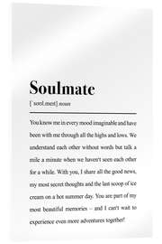 Acrylic print Definition of Soul Mate