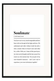 Gerahmter Kunstdruck Definition Seelenverwandter (englisch)