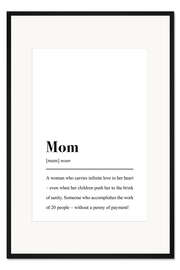 Gerahmter Kunstdruck Definition Mama (englisch)
