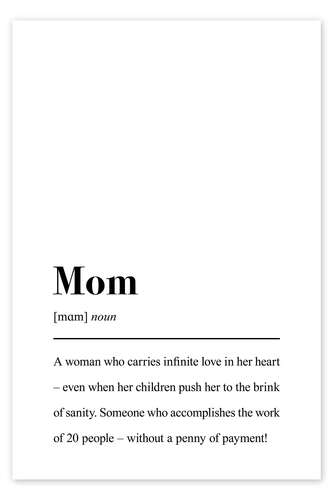 Poster Definition Mama (englisch)