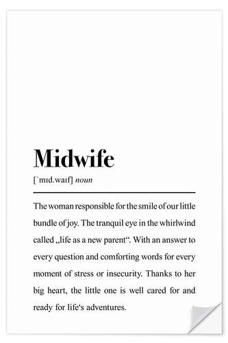 Selvklebende plakat Definition Midwife