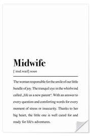 Muursticker Definition Midwife