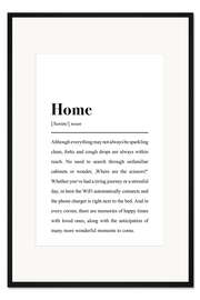 Gerahmter Kunstdruck Definition Zuhause (englisch)