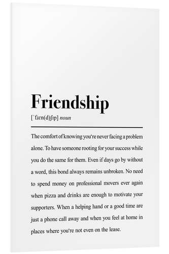 Bilde på skumplate Definition Friendship