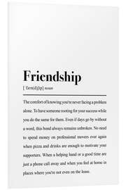 Foam board print Definition Friendship