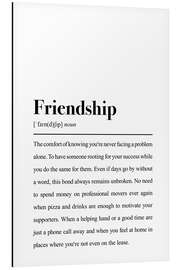 Magnettafel Definition Freundschaft (englisch)