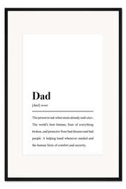 Gerahmter Kunstdruck Definition Papa (englisch)