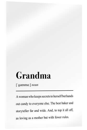 Acrylic print Definition Grandma