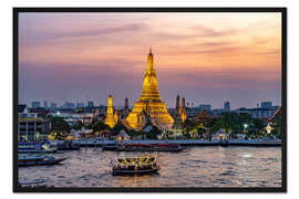 Gerahmter Kunstdruck Wat Arun - der Tempel der Morgenröte