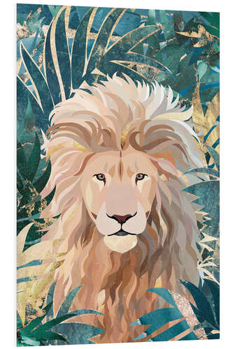 Quadro em PVC Lion in the Jungle