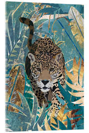 Tableau en verre acrylique  Jaguar in the Jungle - Sarah Manovski