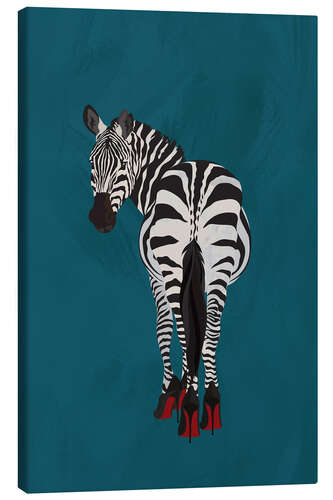 Canvas print Zebra on High Heels