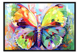 Gerahmter Kunstdruck Bunter Schmetterling