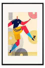 Gerahmter Kunstdruck Fußballspieler