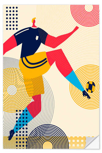 Sticker mural Soccer Player